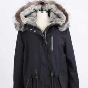 Mackage Moritz Rabbit Fur Lined Twill Men’s Parka